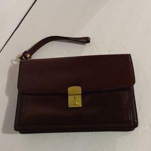 Mens, Leather Wrist Bag, Vintage Bag, Dark Brown Leather. By Yamani. Vin…